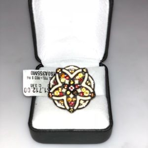 EFFY Multi Sapphire Sterling Silver & Enamel Ring